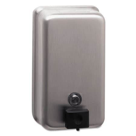Bobrick ClassicSeries Surface-Mounted Soap Dispenser, 40 oz, Stainless Steel 2111